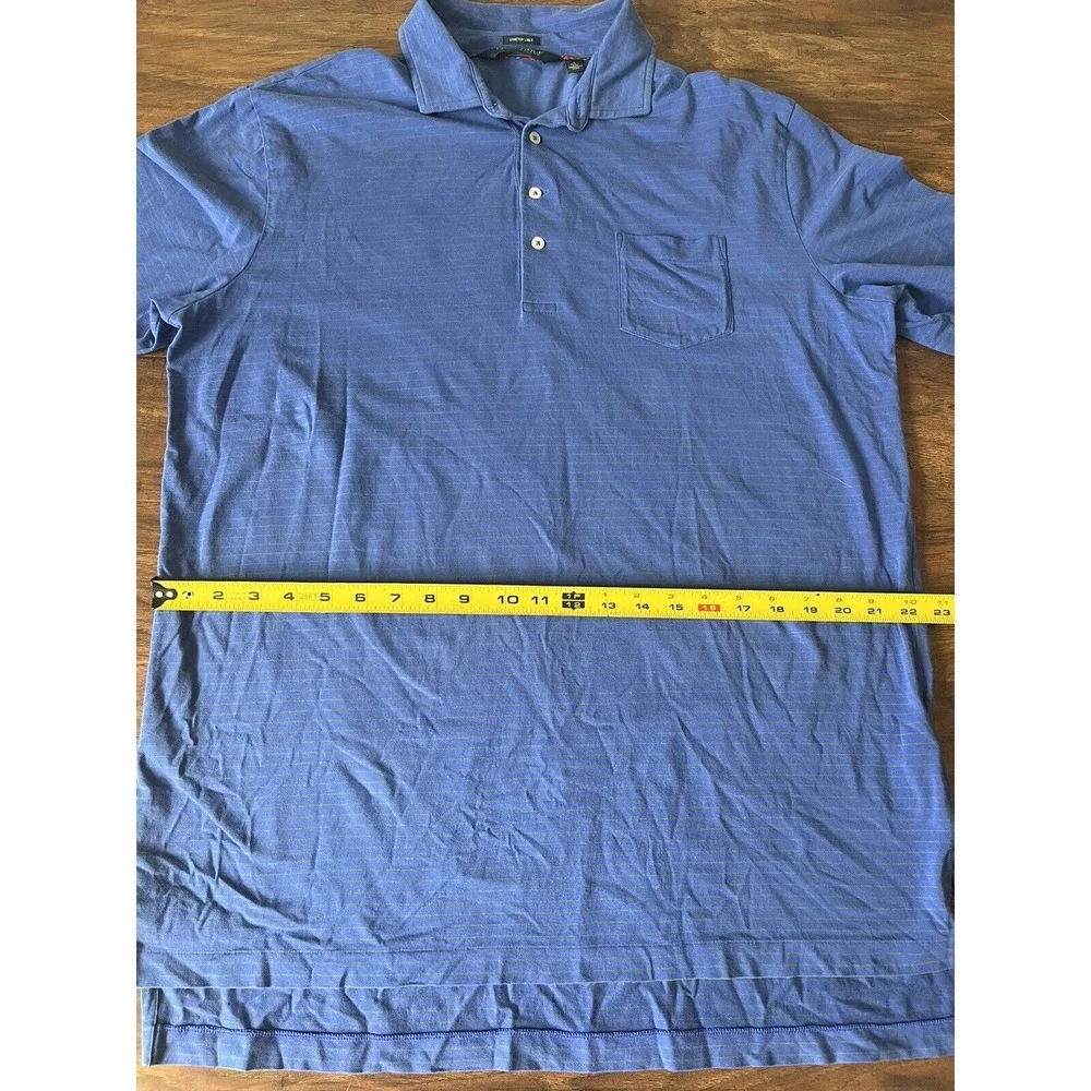 Polo Ralph Lauren Golf Men's SOFT Short Sleeve Button Polo Shirt Size Large Blue